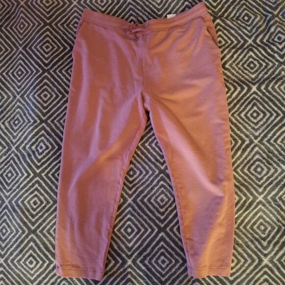 Banana Republic Coral Pink Viscose Blend Drawstring Sweatpants Sz XL - Picture 1 of 7